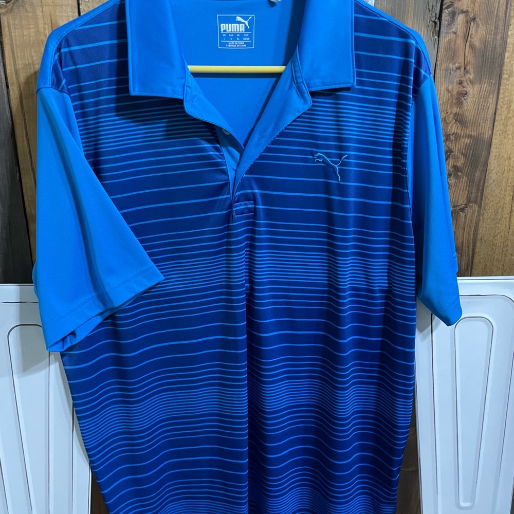 Puma Blue Performance Polo Shirt